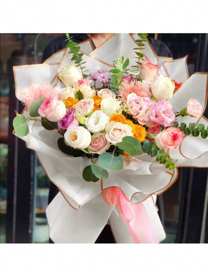 40 قطعة ورق تغليف الزهور ، على الطراز الكوري لتغليف الزهور في بنوم بنه ، إمدادات زهور زخرفية لأعمال DIY وتغليف الهدايا ، 23 بوصة * 23 بوصة ، ورق تغليف ، ورق نسيجي ، إمدادات تشكيلة الزهور ، ورق نسيجي وردي للأكياس والتغليف الهدايا ، ورق تغليف هدايا متعدد ال