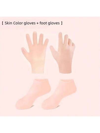 قناع سيليكوني مرطب للأيدي والقدمين، قفازات وجوارب مغذية بزيوت طبيعية، مزيل برغي، ترطيب
