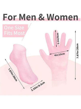 قناع سيليكوني مرطب للأيدي والقدمين، قفازات وجوارب مغذية بزيوت طبيعية، مزيل برغي، ترطيب