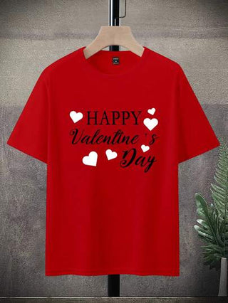 Manfinity Homme تي شيرت تيشرت رجالي بطبعة حرفية قصير الأكمام بياقة مستديرة، للارتداء اليومي الكاجوال