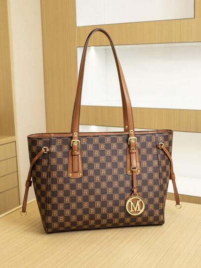 حقيبة كتف كبيرة السعة، حقيبة يد عصرية متعددة الاستخدامات للنساء، حقيبة كروس بودي 2025 جديدة، بنقشات رجعية عفوية