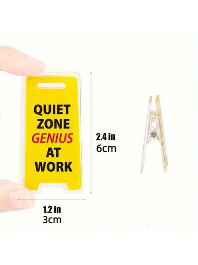 لافتة المكتب الاكريليكية "منطقة هدوء مفكر قيد العمل" - ديكور مكتبي مضحك، هدية جنسانية لزملاء العمل، ديكور متعدد الاستخدامات للعودة إلى المدرسة