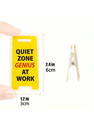 لافتة المكتب الاكريليكية "منطقة هدوء مفكر قيد العمل" - ديكور مكتبي مضحك، هدية جنسانية لزملاء العمل، ديكور متعدد الاستخدامات للعودة إلى المدرسة