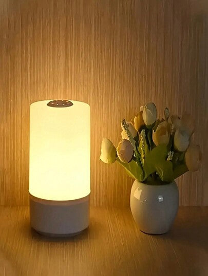 مصباح جانبي يعمل باللمس بضوء دافئ، ضوء ليلي محمي للعين، توصيل USB/قابل للشحن، مصدر طاقة بطريقتين ، ضوء نوم لمساعدة الطفل
