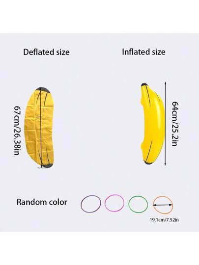 1 طقم من الموزات القابلة للنفخ + 4 قطع أقراص ألوان متنوعة للرمي، ديكور وألعاب لحفلات الهاواي، حفلات الخطبة واللعب الجماعي، ألعاب حفلات العزوبية، ألعاب حفلات الصيف