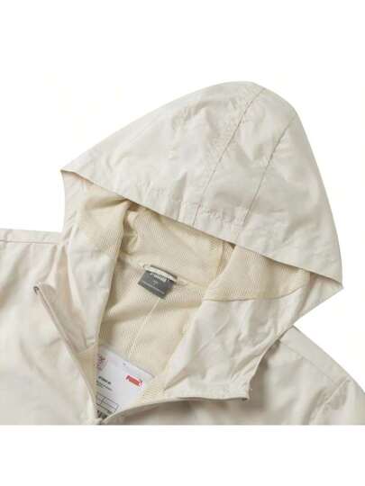 Puma جاكيت رياضية نسائية، معطف كاجوال مزود بقلنسوة، ملابس خارجية رياضية تنفس، ينصح بطلب مقاس أكبر بمقدار واحد