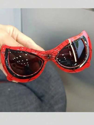 Marvel نظارات بلاستيكية مستوحاة من سبايدرمان، بتصميم شبكة باللون الأحمر والأزرق، إطار من السيليكون مريح، هدايا حفلات لمناسبات رأس السنة الجديدة، بدون بطاريات مطلوبة