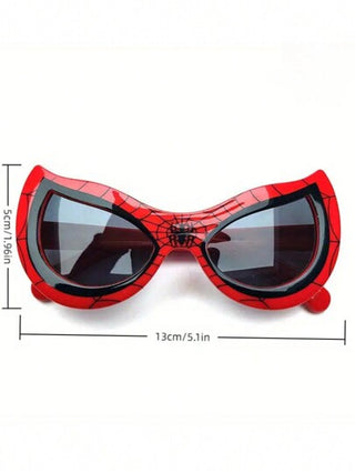 Marvel نظارات بلاستيكية مستوحاة من سبايدرمان، بتصميم شبكة باللون الأحمر والأزرق، إطار من السيليكون مريح، هدايا حفلات لمناسبات رأس السنة الجديدة، بدون بطاريات مطلوبة