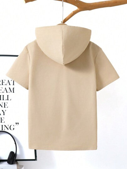 تي شيرت تريكو فضفاض بطبعة ذئب كاجوال مناسب للمراهقين، توافري للحفلات، زي عودة للمدرسة، بلوزة رياضية مناسب لفصلي الربيع والصيف