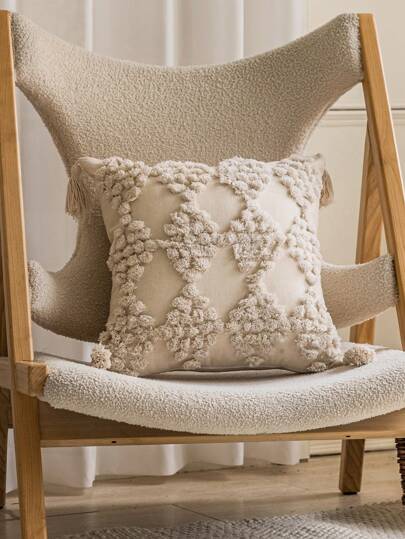 1 غطاء وسادة زخرفي مطرز بشكل هندسي من الخامات الفاخرة بطراز مغربي وشمالي أوروبي، مناسب للأريكة وغرفة النوم بمقاس 30 في 50 سم أو 45 في 45 سم، لا يوجد وسادة داخلية، مناسب للديكور والهدايا في المناسبات والأعياد والتخرج