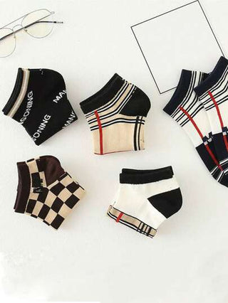 1/3/5/8/10/20 أزواج جوارب كاحل رجالية، تشكيلة عشوائية، عالية الجودة، أنيقة وكاجوال،مُنفِّسة، ماصة للعرق، خفيفة الوزن، منخفضة القطع، صيفية، المقاس 39-42/43-46