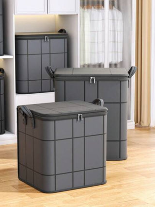 1 حقيبة تخزين ملابس رمادية اللون، وعاء لتخزين الملابس القذرة، حقيبة تخزين الملابس القذرة، حقيبة نقل، لتخزين الملابس الخامدة، لنقل الملابس القذرة إلى غرفة الغسيل، حقيبة قماشية ناعمة، قابلة للطي للتخزين السهل، سعة كبيرة مقاوم للماء وللغبار، مناسبة...