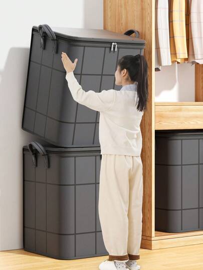 1 حقيبة تخزين ملابس رمادية اللون، وعاء لتخزين الملابس القذرة، حقيبة تخزين الملابس القذرة، حقيبة نقل، لتخزين الملابس الخامدة، لنقل الملابس القذرة إلى غرفة الغسيل، حقيبة قماشية ناعمة، قابلة للطي للتخزين السهل، سعة كبيرة مقاوم للماء وللغبار، مناسبة...