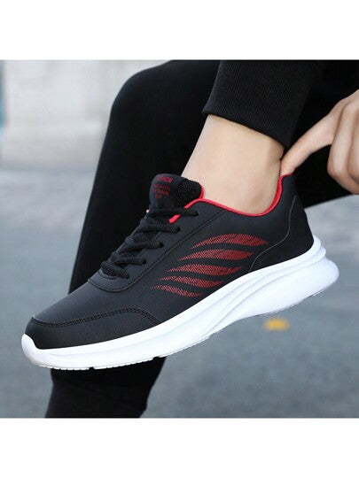 أحذية رياضية جلدية مقاومة للماء للرجال ، أحذية كاجوال مناسبة للجنسين ، مقاس كبير ، أحذية للأيام الممطرة للخارج ، أحذية جري ، أحذية رياضية بنعل سميك وسميك ، تصميم جديد للخريف