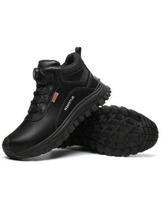 أحذية سلامة عمل رجالية جديدة، أحذية لحام مقاومة للحرارة ذات قدم عالية مقاس كبير، أحذية كاجوال مع خصائص مضادة للسحق والثقب والانزلاق ومقاومة للبلي، نعل فولاذي خفيف الوزن، أحذية عمل واقية