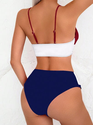 Swim بكيني نسائي صيفي شفاف بألوان متباينة