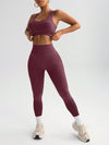 SHEIN Sport Studio طقم رياضي للنساء لمناسبة السنة الصينية الجديدة يتكون من ملابس علوية آساور بياقة طاقم وتنورة ضيقة عالية الخصر، بلون أحادي للصالة الرياضية