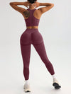 SHEIN Sport Studio طقم رياضي للنساء لمناسبة السنة الصينية الجديدة يتكون من ملابس علوية آساور بياقة طاقم وتنورة ضيقة عالية الخصر، بلون أحادي للصالة الرياضية