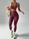 SHEIN Sport Studio طقم رياضي للنساء لمناسبة السنة الصينية الجديدة يتكون من ملابس علوية آساور بياقة طاقم وتنورة ضيقة عالية الخصر، بلون أحادي للصالة الرياضية