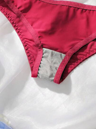 Shein Underwear&Sleepwear Basics 4 طقم ملابس داخلية للنساء (مع سلك داعم للصدر، سروال ثلاثي الجوانب) طقم ملابس داخلية