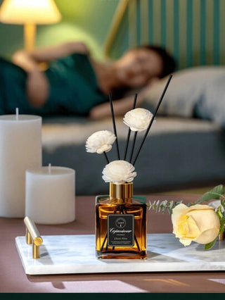 زجاجة معطر جوي بزيوت عطرية بالخزامى سعة 50 مل، موزع هواء ارتداني لشموع معطرة (بدون ألسنة لهب)، بنكهة تدوم طويلاً - مناسب للمنزل وغرفة النوم والصالة والحمام والمناسبات المختلفة، ديكور غرفة نوم معطر، منعش للمنزل، لعيد الحب