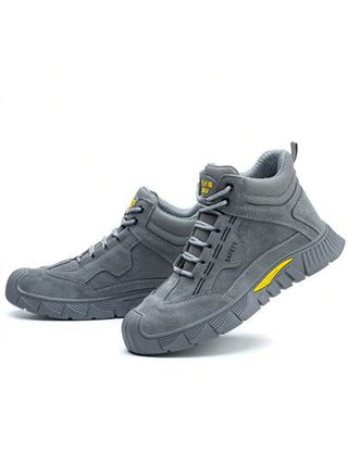 بوت أمان شتوية للرجال غير قابلة للتدمير، بوت أمان بنطاق معدني للأصبع وواقية من الثقب مع فرو للأمان والحماية