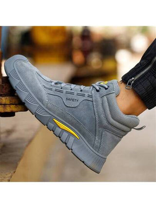 بوت أمان شتوية للرجال غير قابلة للتدمير، بوت أمان بنطاق معدني للأصبع وواقية من الثقب مع فرو للأمان والحماية