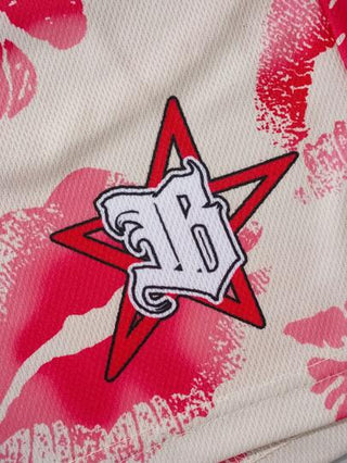 ROMWE MEN Street Life شورتات مطبوعة مش للرجال، عيد الحب للأزواج ، الربيع/الصيف