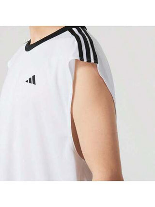 Adidas سترة نسائية تدريب رياضي الخزان تنفس سريعة الجفاف للرقبة المستديرة بدون أكمام، JE9290