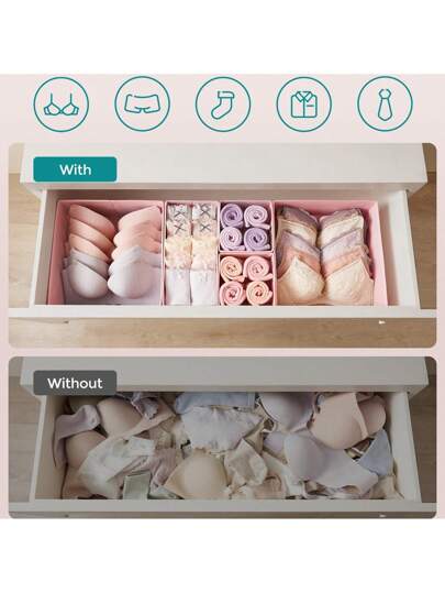 صندوق تخزين قماشي قابل للطي على الطراز البسيط، منظم للدرج والخزانة والملابس الداخلية والمستحضرات التجميلية، لتنظيم ديكور غرفة النوم في المواسم الاحتفالية والخريفية، لتخزين البليزر الأسود والتنانير البيضاء والقمصان البيضاء والفساتين الشتوية للسيدات...