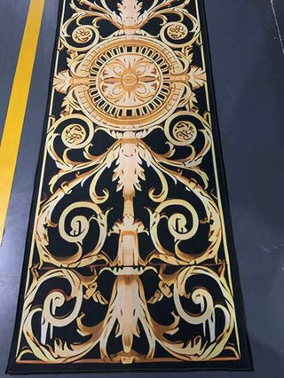 بساط ممر ديكوري فاخر من البوليستر - بساط ممر طويل إضافي، بساط أرضية مطبخ حديث، مانع للانزلاق، قابل للغسيل باليد، تصميم سميك عالي الجودة