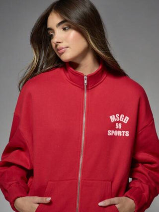 MISSGUIDED مجموعة بدلة رياضية مكونة من قطعتين من MSGD 98 ، هوديي كامل الزيبر ذو مقاس كبير، بناطيل جوغر واسعة الساق، ملابس ارتياح للشارع والتمارين الرياضية