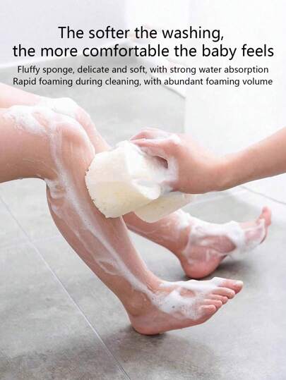 إسفنجة استحمام للأطفال، فرشاة استحمام ناعمة للأطفال لحماية البشرة الحساسة، اكسسوارات استحمام الأطفال