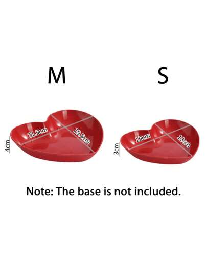 2/5 مجموعة أطباق تقديم على شكل قلب - بألوان الحب الأحمر لتقديم الفواكه والوجبات الخفيفة والحلوى - مناسبة للأعراس والمآدب والمناسبات الخاصة - مثالية للمناسبات والحفلات الرومانسية - هدية مثالية للأزواج والمتزوجين حديثًا