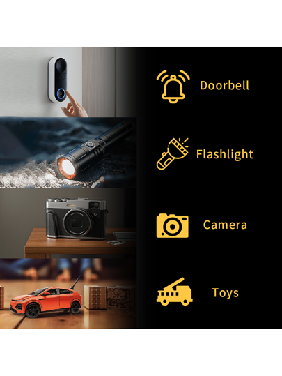 powerKAN 4K شاحن بطارية نيكل معدنية هيدريد AA/AAA صغير، مؤشر LED يشحن 2/4 بطارية قابلة لإعادة الشحن 1.2 فولت نيكل معدنية هيدريد AA/AAA على التوالي، واجهة شحن USB من نوع C (البطارية غير مشمولة)