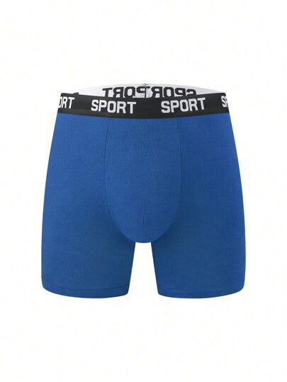 5 قطع ملابس داخلية طويلة ومريحة للرجال - تنفس، مرن، سريع الجفاف، حزام خصر مرن، ملابس داخلية بوكسر للرياضة والكاجوال - ناعمة ، خفيفة ، ماصة للرطوبة.