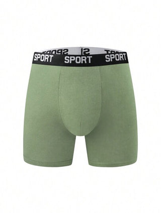 5 قطع ملابس داخلية طويلة ومريحة للرجال - تنفس، مرن، سريع الجفاف، حزام خصر مرن، ملابس داخلية بوكسر للرياضة والكاجوال - ناعمة ، خفيفة ، ماصة للرطوبة.