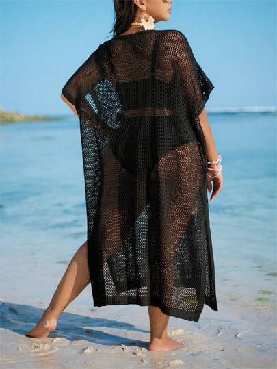 Swim Mod عباءة شاطئ جديدة مريحة وفضفاضة بطبعات زهرية ملونة للأحجام الكبيرة في الصيف