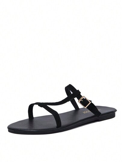 صنادل نسائية مريحة وأنيقة وكاجوال مزودة بإبزيم على شكل حرف "I". التصميم على شكل حرف "I" مريح للغاية وغني في الاستخدامات وسهل الارتداء والخلع، ويمكن تعديل شكل القدم