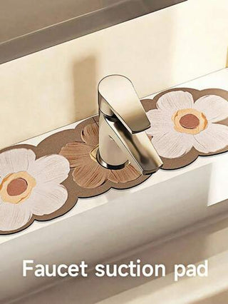 قطعة واحدة من البساط السريع التجفيف تحت الحنفية بمقاس 38*13 سم ، بساط للسطح في المطبخ والحمام ،مضاد للانزلاق ، مقاوم للماء والعفن ، بساط ناعم وسهل التنظيف ،مناسب للمطبخ والحمام وأحواض الاستحمام