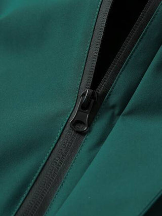 معطف بسحاب رجالي كارديجان طويل الأكمام بألوان متباينة، للربيع/الخريف