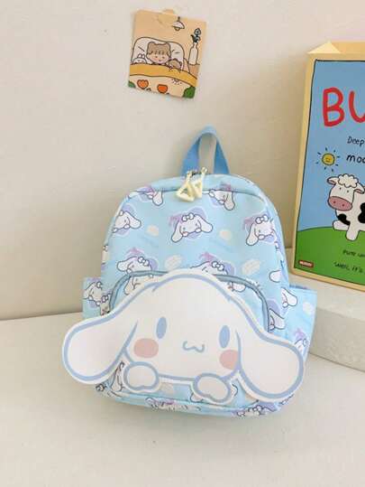 Sanrio حقيبة ظهر كروموني للأطفال للسفر والخروجات الربيعية، حقيبة مدرسية رائعة للحضانة والروضة بطبعات الكرتون