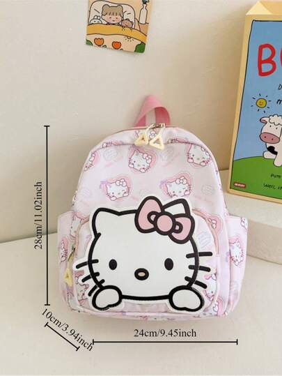 Sanrio حقيبة ظهر كروموني للأطفال للسفر والخروجات الربيعية، حقيبة مدرسية رائعة للحضانة والروضة بطبعات الكرتون