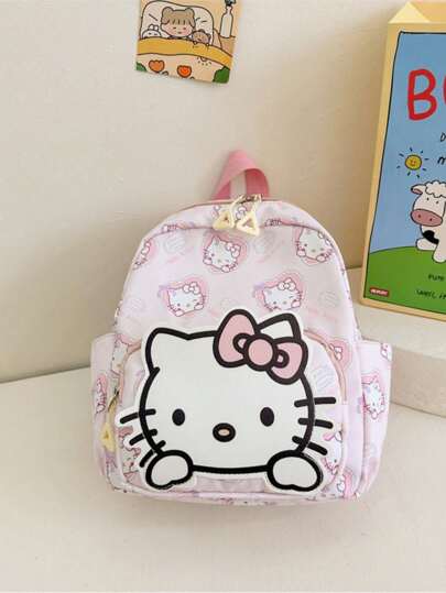 Sanrio حقيبة ظهر كروموني للأطفال للسفر والخروجات الربيعية، حقيبة مدرسية رائعة للحضانة والروضة بطبعات الكرتون