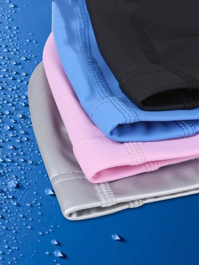 1 قطعة قبعة سباحة كبيرة مقاومة للماء للرجال والنساء - تُحمي الأذن ومناسبة للشعر الطويل والمجعد - مثالية للتدريب البالغين