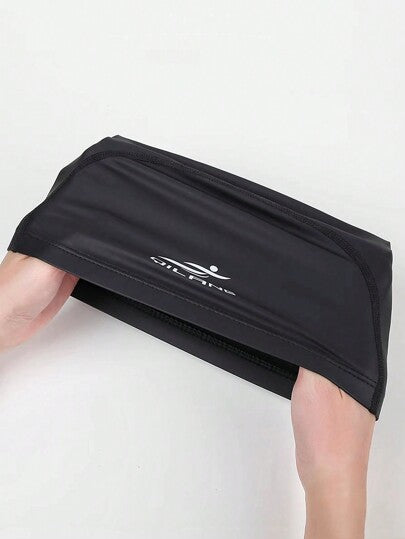 1 قطعة قبعة سباحة كبيرة مقاومة للماء للرجال والنساء - تُحمي الأذن ومناسبة للشعر الطويل والمجعد - مثالية للتدريب البالغين