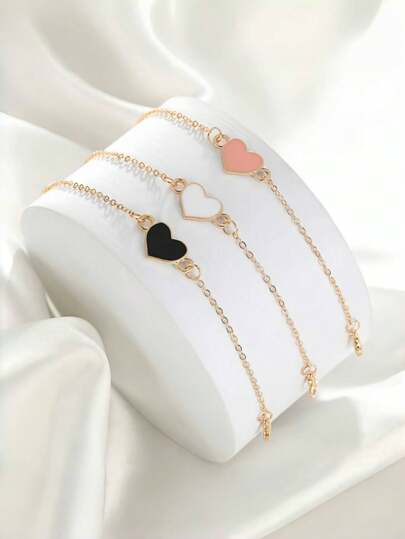 2 قطعة/طقم: 1 قطعة ساعة رقمية بشكل قلب ومربع كرتوني + 1 قطعة سوار بشكل قلب، هدايا عيد الحب، عيد الميلاد، التخرج، للاثنين