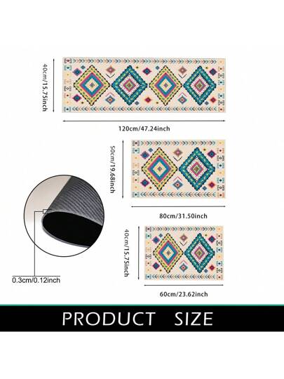 قطعة واحدة من البساط الديكوري المنزلي ليستخدم في الرواق والمطبخ والحمام، من بتر ديا تومية مضادة للانزلاق بنقش بوهيمي، بساط أرضي لغرفة المعيشة وغسيل الملابس، متوفرة بأحجام متعددة، هدية ديكورية للبساط الأرضي