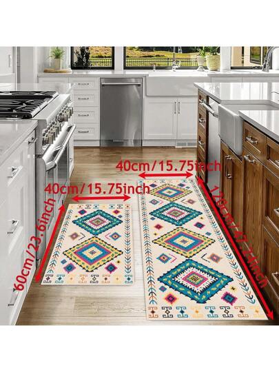 قطعة واحدة من البساط الديكوري المنزلي ليستخدم في الرواق والمطبخ والحمام، من بتر ديا تومية مضادة للانزلاق بنقش بوهيمي، بساط أرضي لغرفة المعيشة وغسيل الملابس، متوفرة بأحجام متعددة، هدية ديكورية للبساط الأرضي