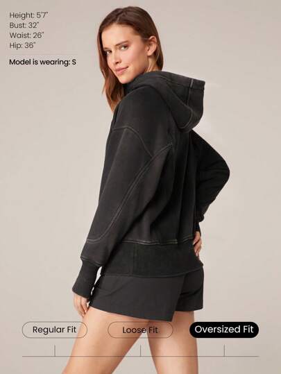 GLOWMODE معطف من الجلد الخفيف الناعم الدافئ ذو أغطية رأس مع جيوب جانبية وفتحات للإبهام، كاجوال شتوي كامل للاستخدام اليومي